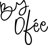 By Ofée logo d'une voie de graphisme pour un business en ligne femme